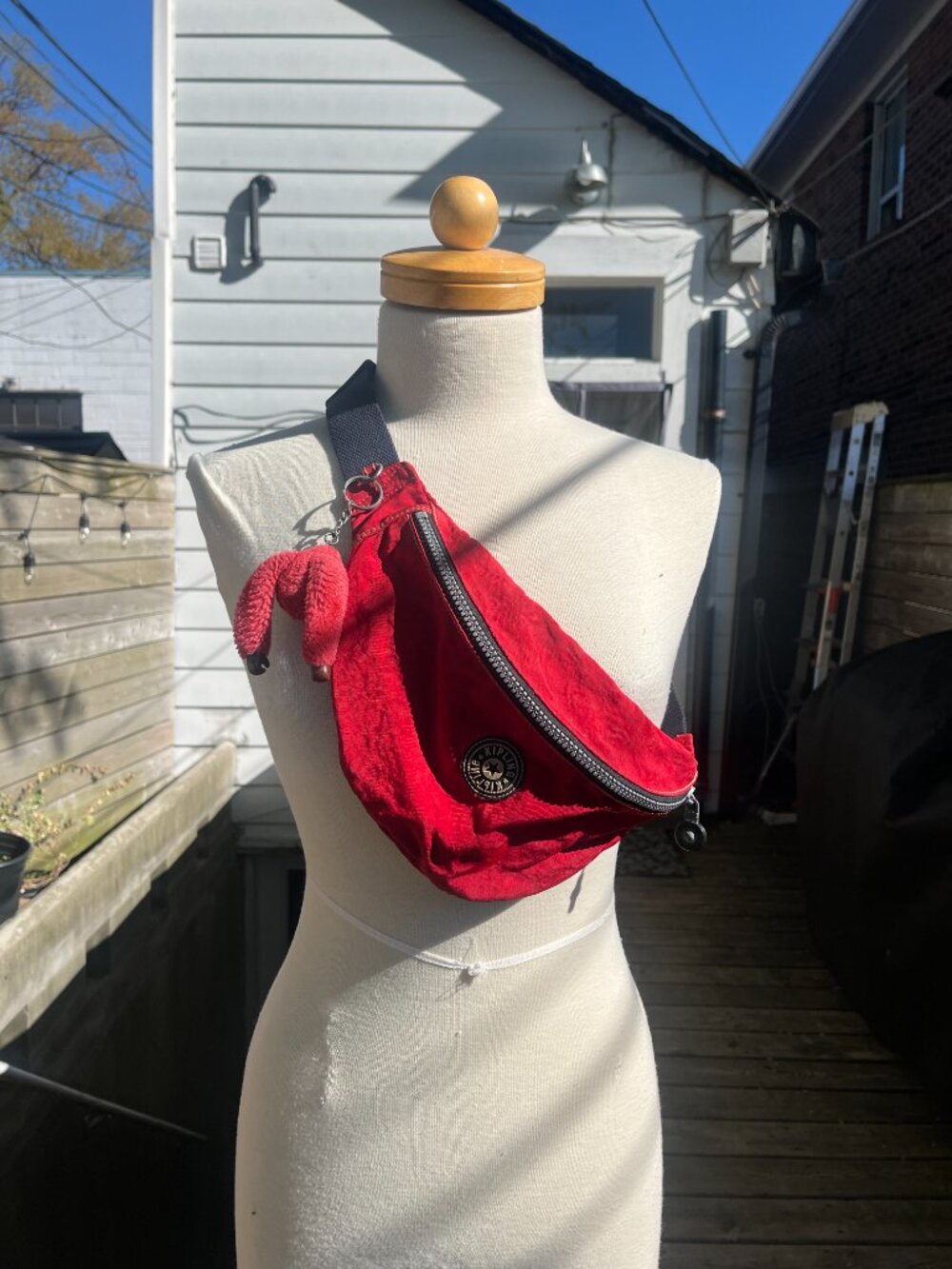 Vintage Kipling Red Fanny Pack